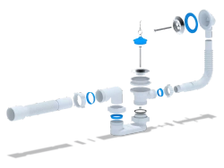 Сифон Ани для ванны с выпуском и переливом