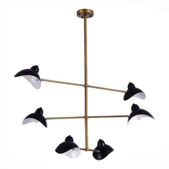 SL1801.303.06 Люстра потолочная ST-Luce Античная бронза/Черный E14 6*60W MINNE