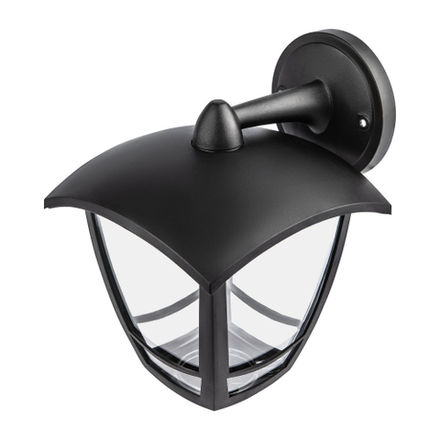 Садово-парковый светильник ЭРА «Дели 2» НБУ 07-40-002 черный 4-гранный настенный IP44 Е27 max 60Вт