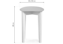 Табурет Кигон белый / сливочный раф