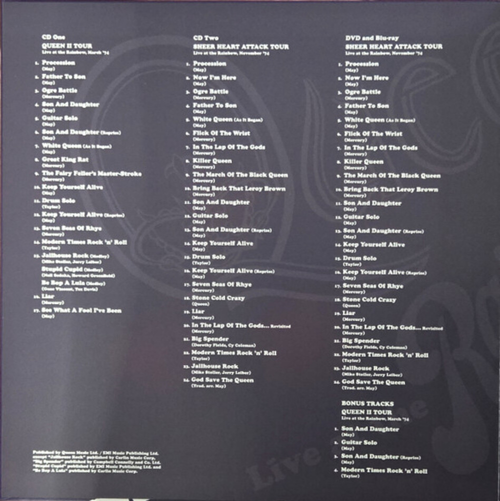 Queen / Live At The Rainbow '74 (Super Deluxe Edition)(2CD+DVD+Blu-ray)