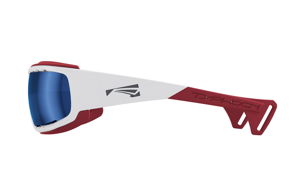 Спортивные очки LiP Typhoon / Gloss White - Red / Zeiss / PA Polarized / Gun Blue Lens