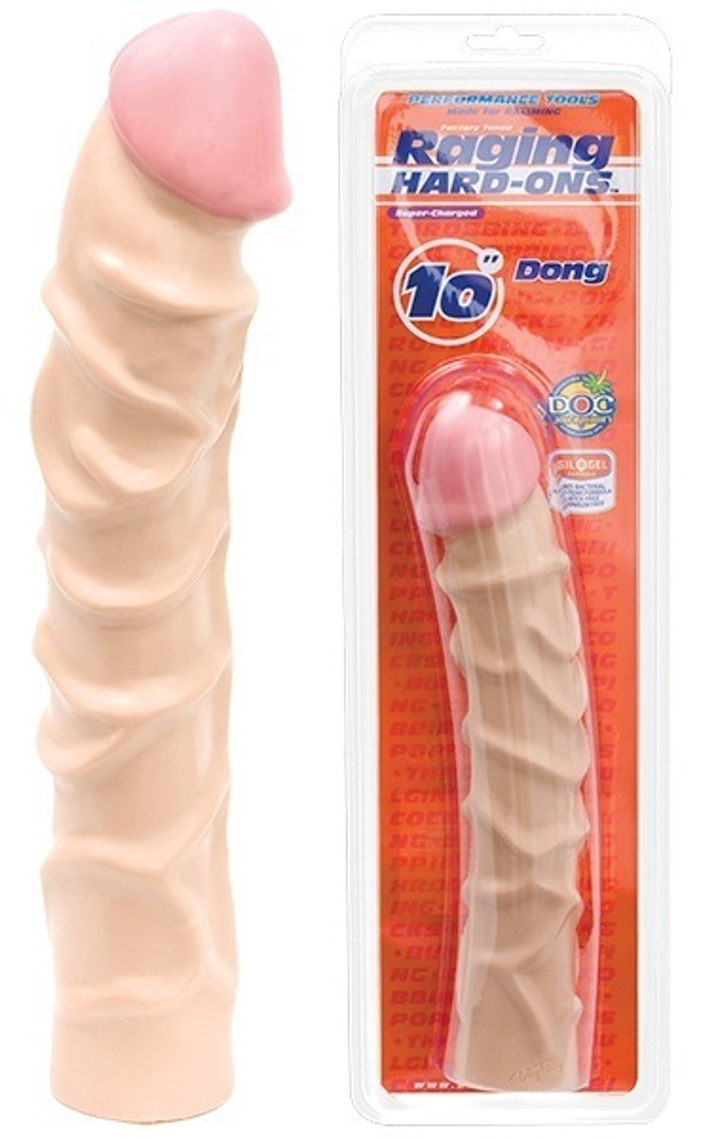 Большой дилдо RAGING HARD-ONS с венками