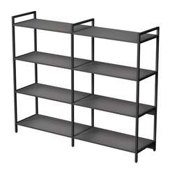 10ССД.4.800 Стеллаж средний двойной 4 полки, широкий (1580*400*1328)