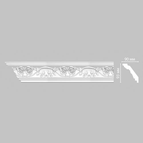 Плинтус потолочный с рисунком Decomaster DT-9816 93х90х2400мм