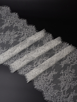 Кружево шантильи шампань неэластичное ширина 23 см длина 0.9 м