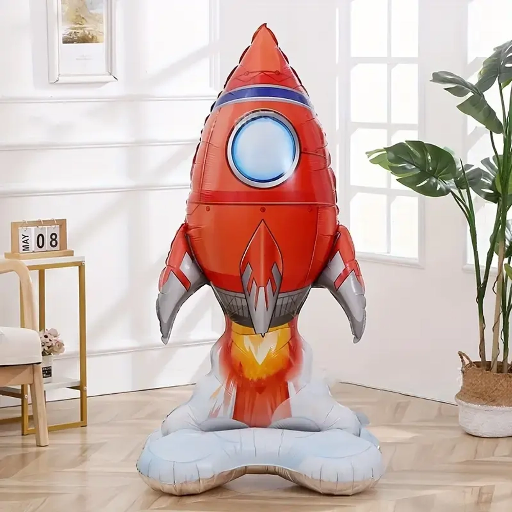 Фольгированный шар-фигура на подставке «Ракета» AIR, 127 см