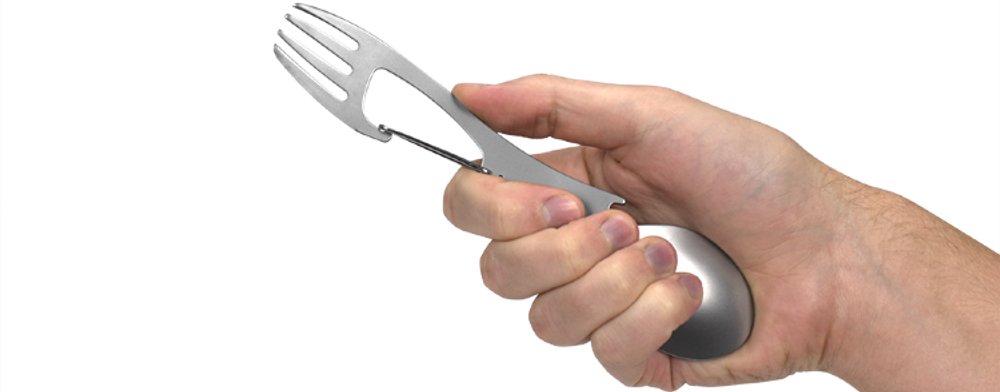 Инструмент Kershaw 1145X Ration XL карабин, вилка, ложка