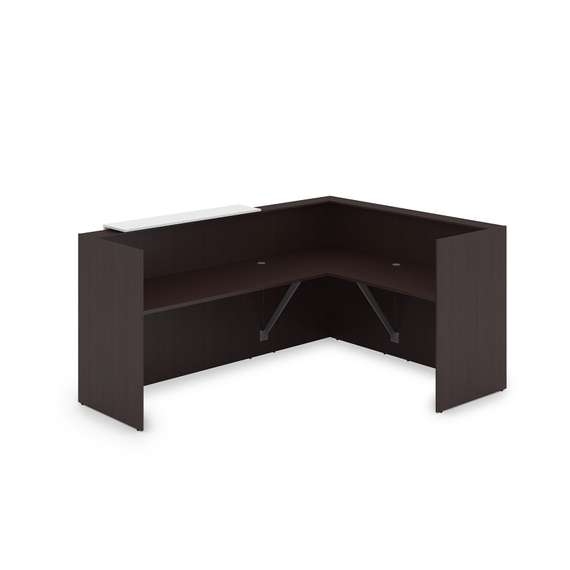 1КР-ДС.102 Комплект Ресепшн с фартуком ЛДСП (2344*1777*1161) (без подсветки)