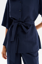 23524 Блузка женская (темно-синий)