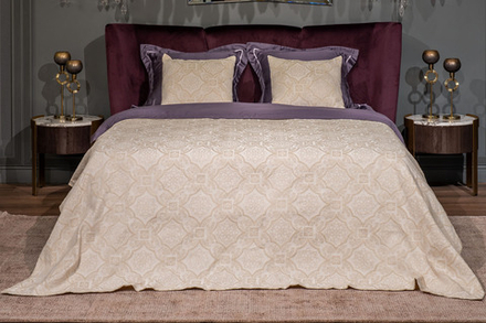 Покрывало 240x260 Garda Decor Тиара бежевое