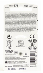 Rayovac ZA675 BL-6 уп.60