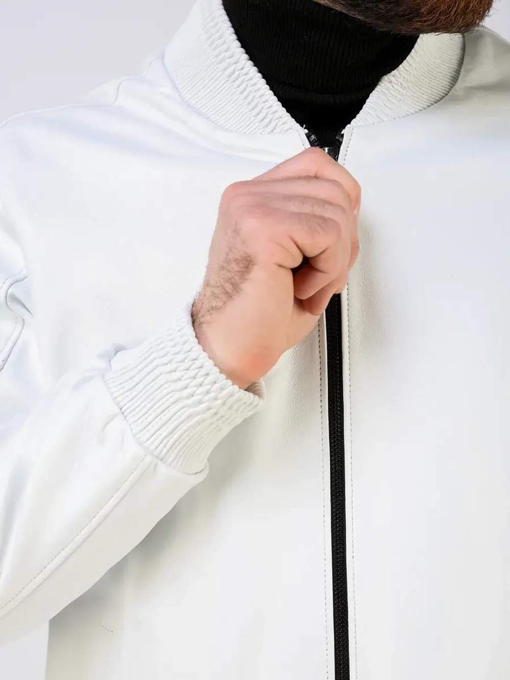 Кожаная куртка демисезонная Турция бомбер