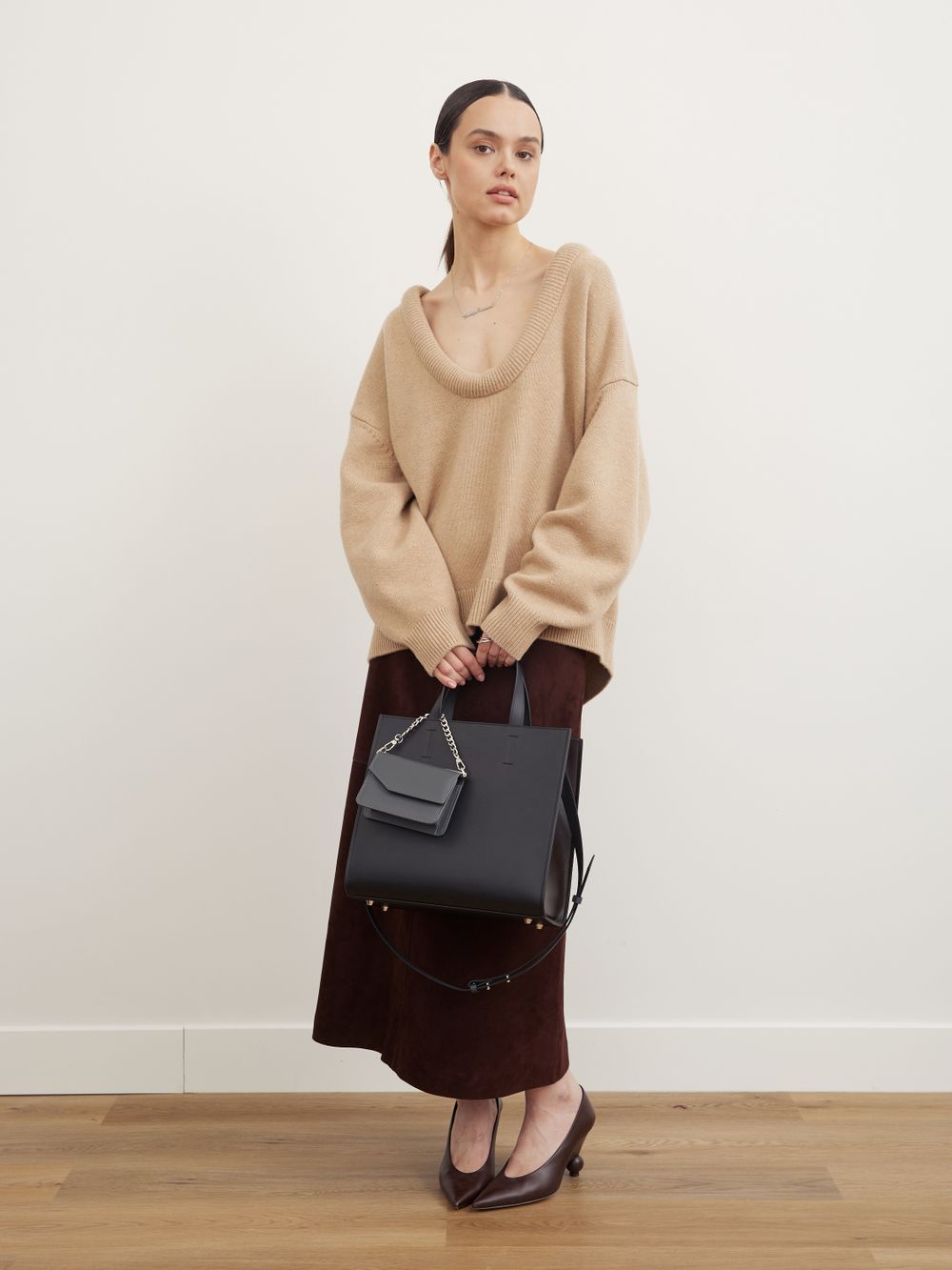 ШОППЕР КВАДРАТНЫЙ ЧЕРНЫЙ