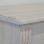 Комод, 128х42х125, Susanna, для одежды и игрушек, в кухню, сервант для посуды, из массива дерева, белый, MAKOSA