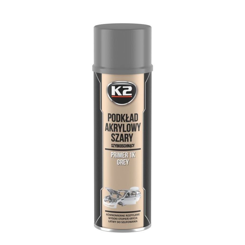 ГРУНТОВКА СЕРАЯ К2 1K СПРЕЙ 500ML