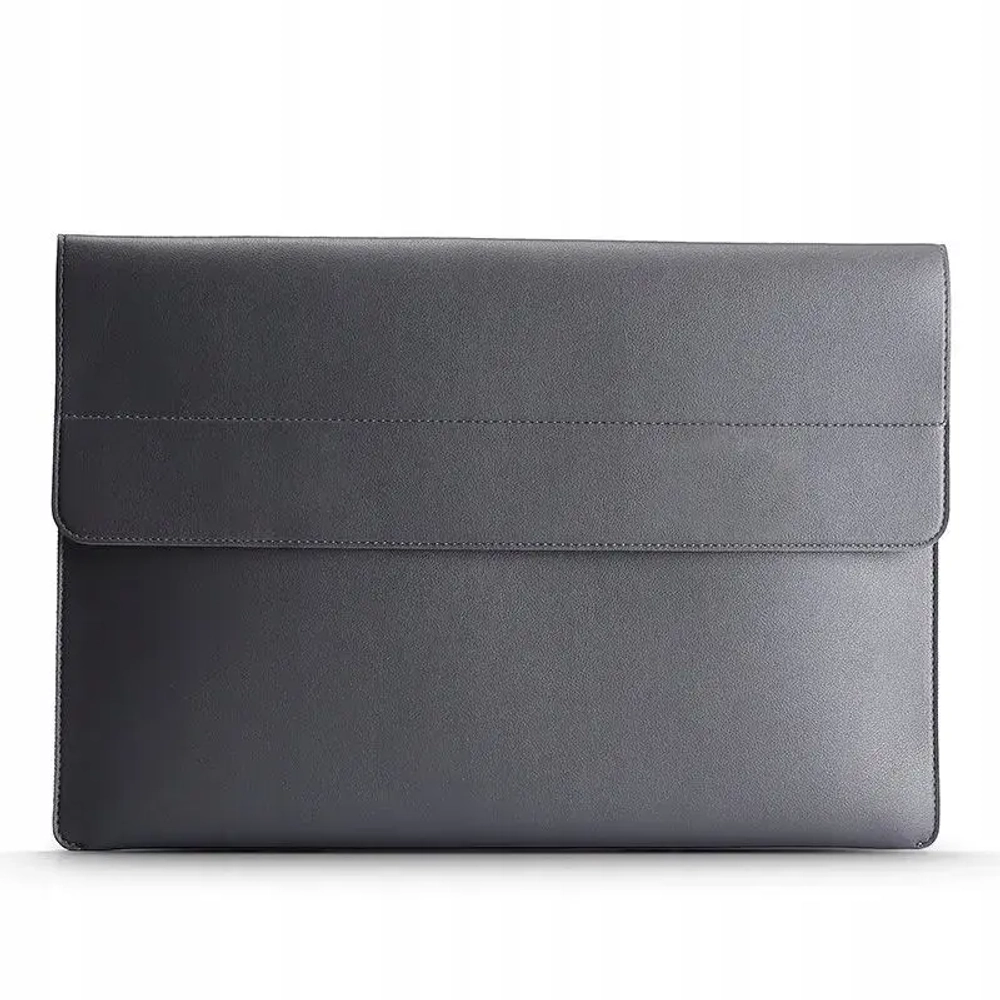 Чехол-конверт Tech-Protect Chloi для Apple MacBook 14" искусственная кожа (темно-серый)