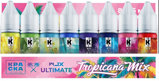 Сет "Tropicana mix" от Краска Tattoo Ink | Тропикана Микс от KRASKA ТАТУ ИНК