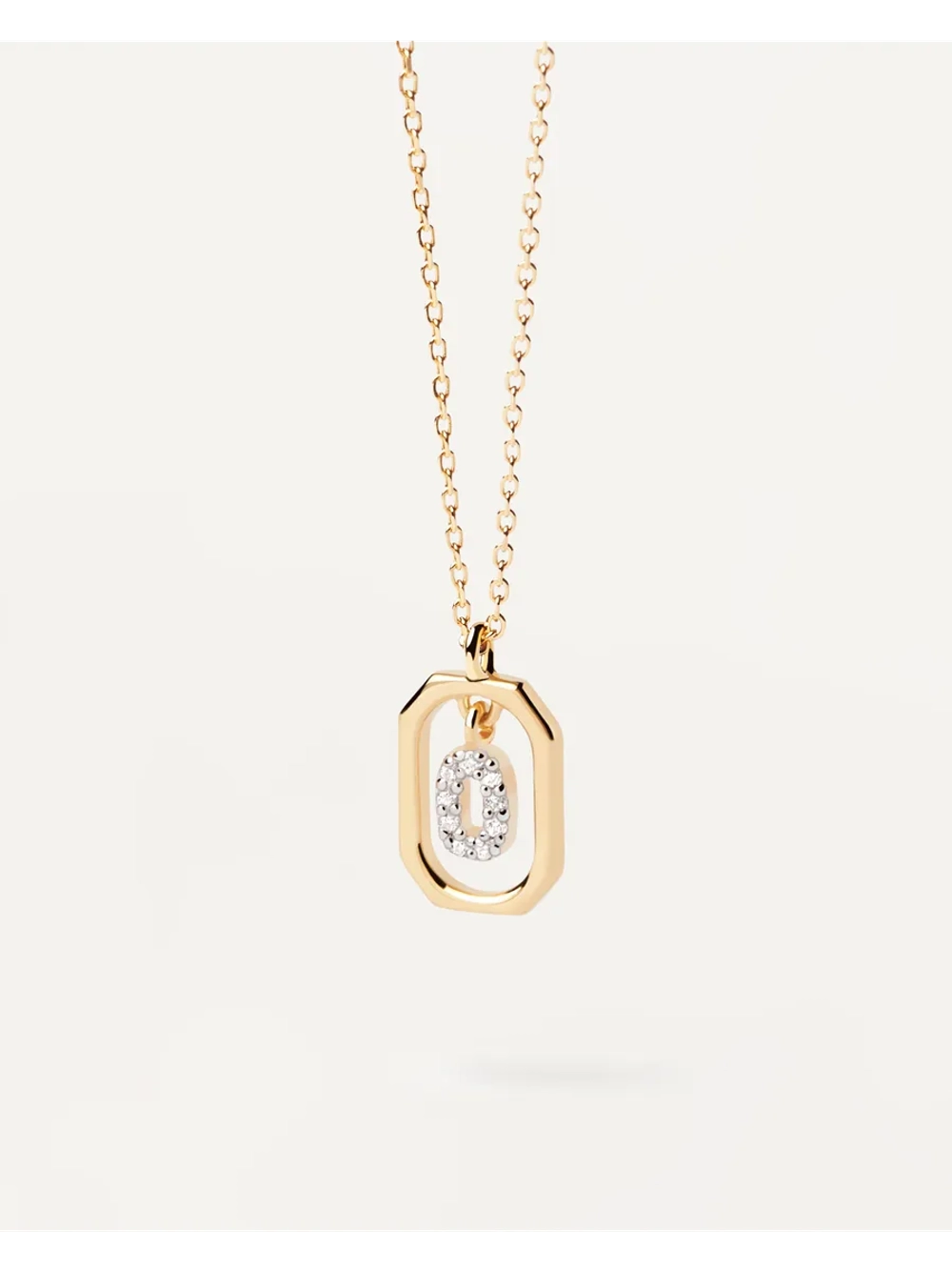 Колье женское PDPaola Мини-Буква O серебро 925 пробы покрытое золотом 750 пробы CO01-526-U