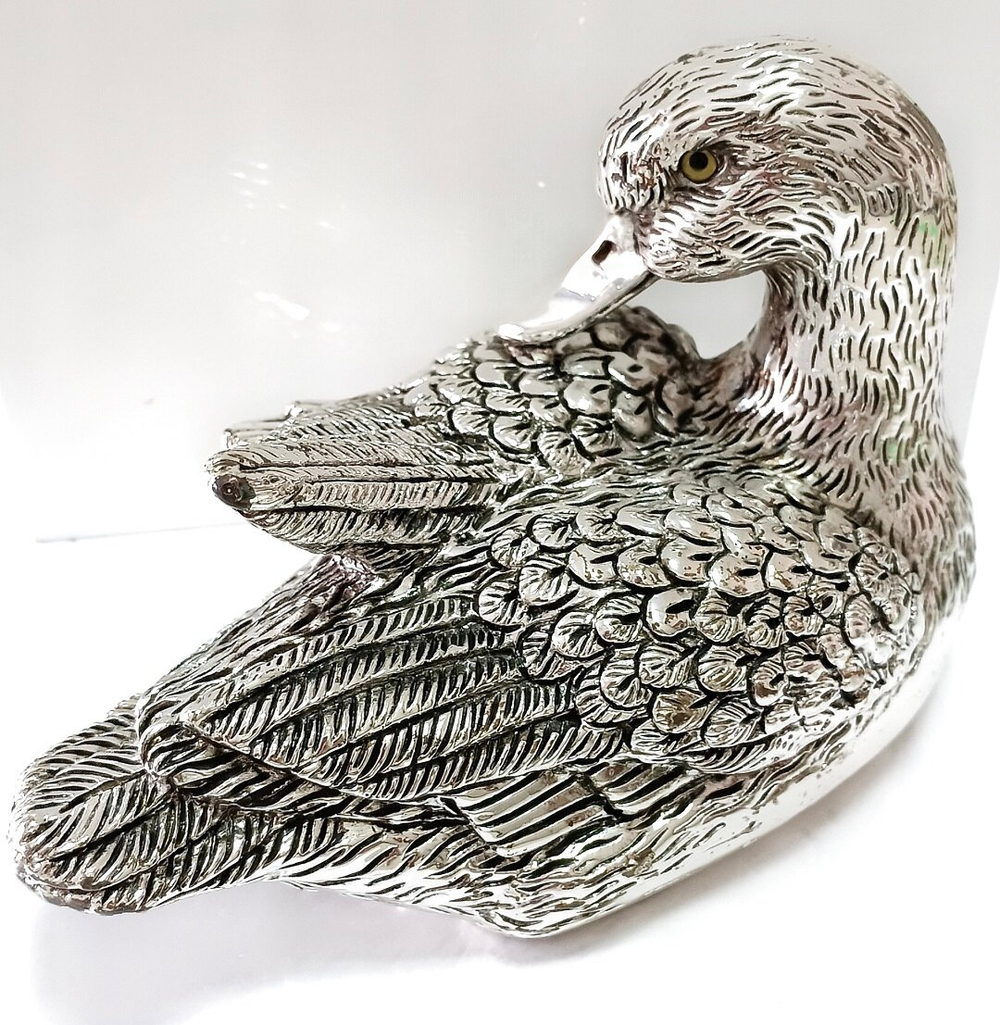 Статуэтка декоративная посеребренная