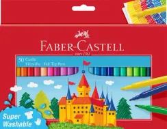 Flomaster \ фломастеры Набор фломастеров Faber-Castell Fibre-tip смывные 50 шт