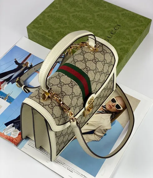 Маленькая сумка Gucci Ophidia с верхней ручкой