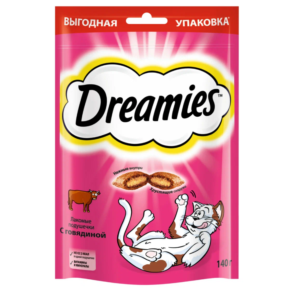 Лакомство для кошек Dreamies Говядина 140 гр