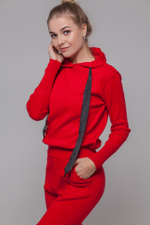 Спортивный костюм женский красный с капюшоном интернет магазин