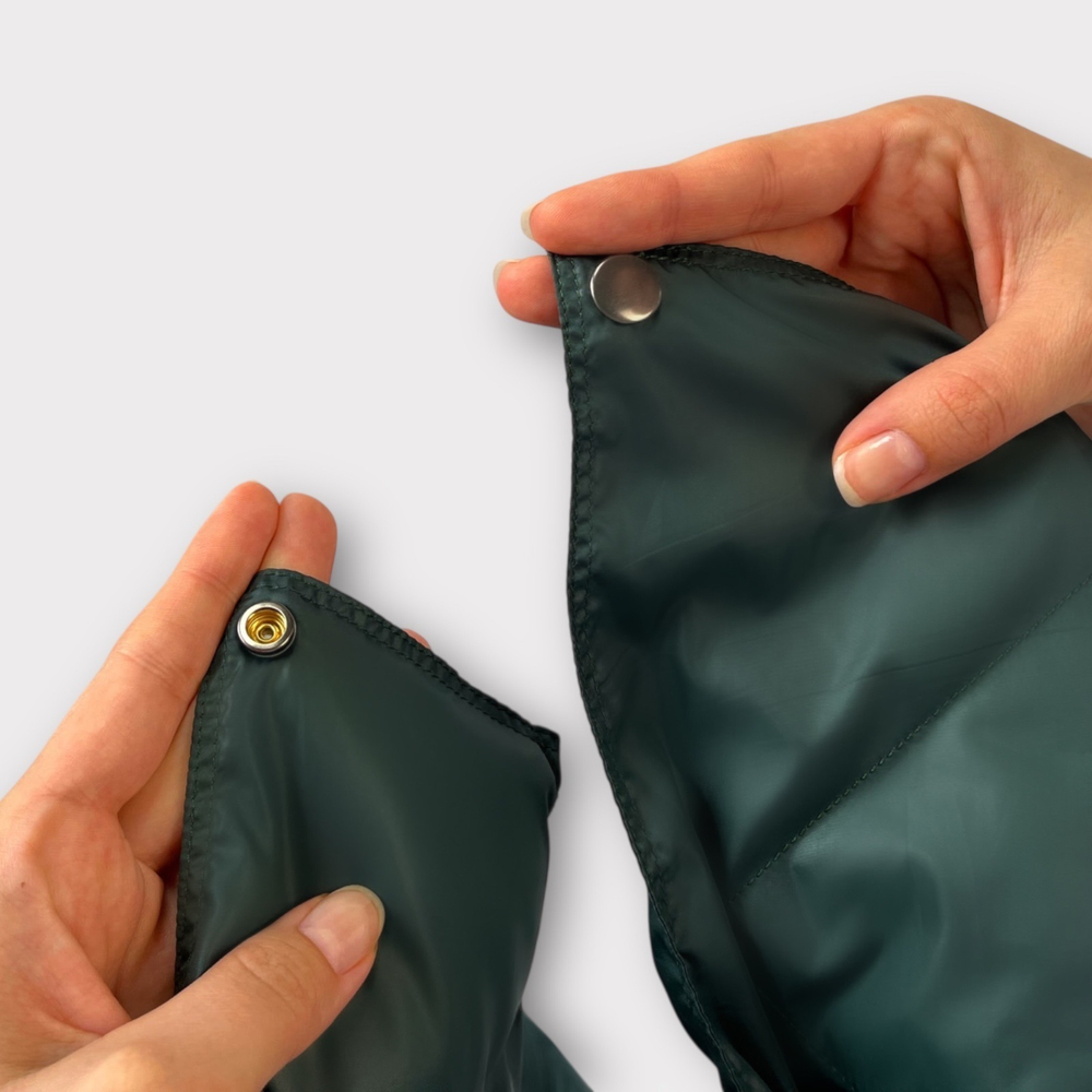 Дорожный плед-пончо пуховый 130х170 German Grass Travel Cape Plaid зеленый