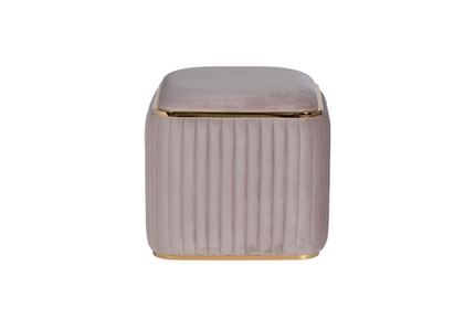 Пуф велюровый h45см Garda Decor Glarus серый 102AN-PUF-1300-SER