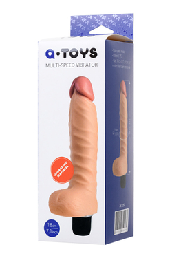 Реалистичный вибратор A-Toys by TOYFA Multi-Speed Nod, TPE, телесный, 20,5 см