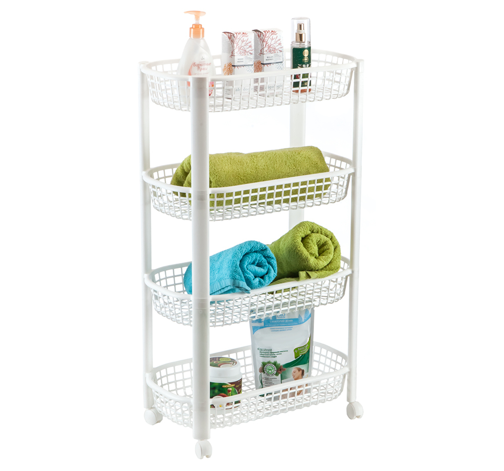 Полка овощная на колесах (4 секции)