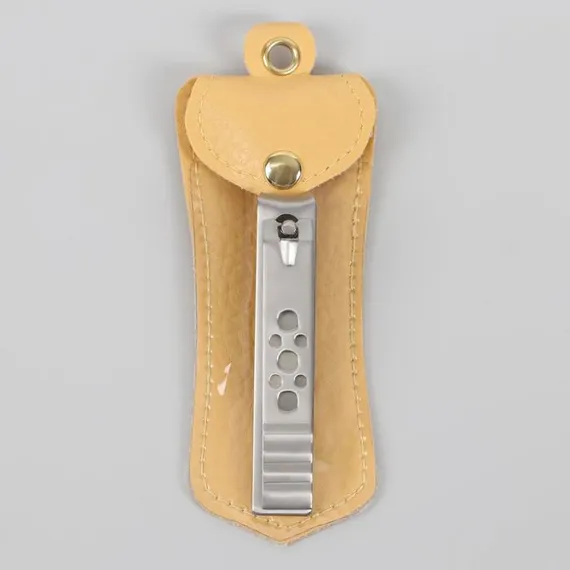 Кусачки-книпсер педикюрные, 8 см, в чехле, цвет серебристый