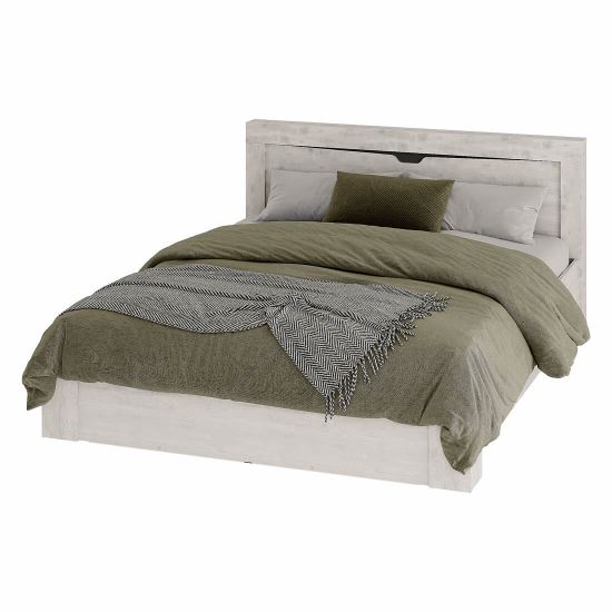 Леонардо bts КР-15 Кровать бетон пайн светлый/графит без тахты