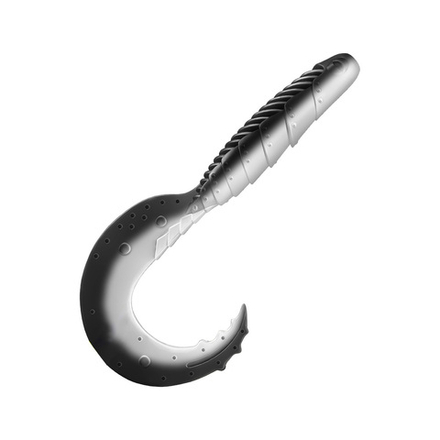Приманка ZUB-HIBINA 140мм(5,5")-3шт, (цвет 032)черный верх-белый низ