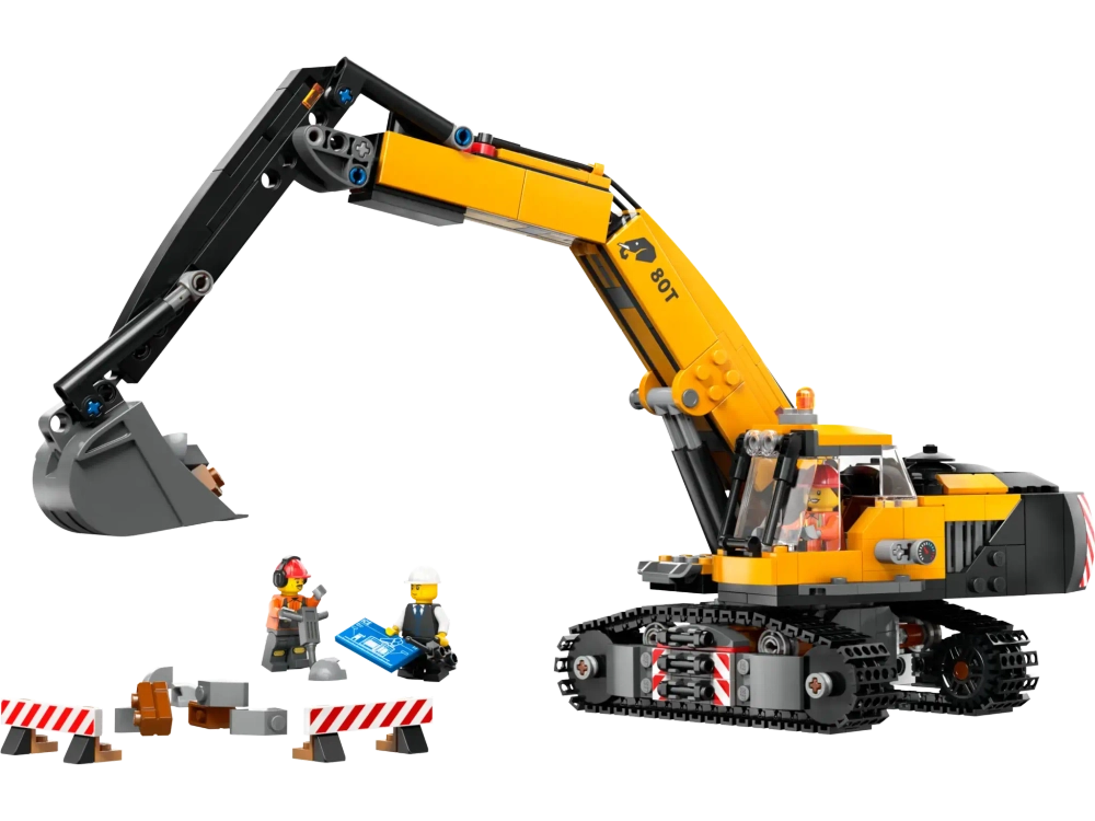 Конструктор LEGO City 60420 Желтый строительный экскаватор