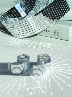 Зеркальная лента мозаика ЗЛ-серебро-4-2м