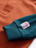 Толстовка с воторником для мальчика Next B27-983, Кирпичный, Салатовый, Синий