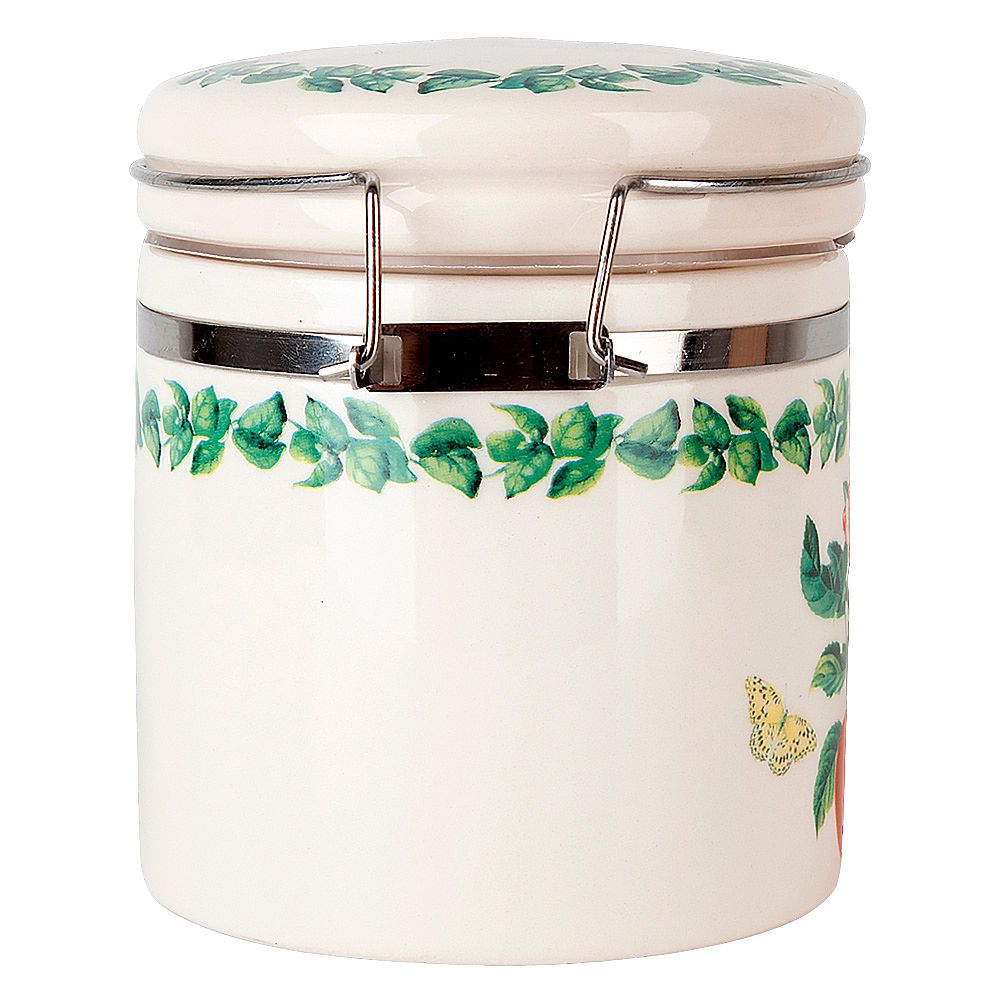 Банка для сыпучих продуктов (клипс)" " 15х10х12см v=480мл(керамика) (подарочная упаковка)