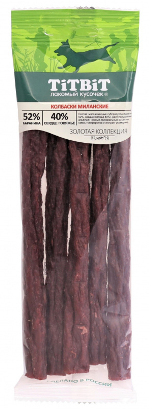TitBit лакомство для собак Колбаски Золотая коллекция Миланские 75 гр.