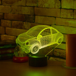 3Д-светильник "Автомобиль - Volkswagen Beetle 2010"