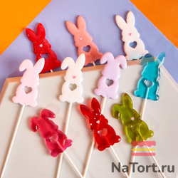 Карамель леденцовая «Зайчик (сердечко)» на основе подсластителя изомальт