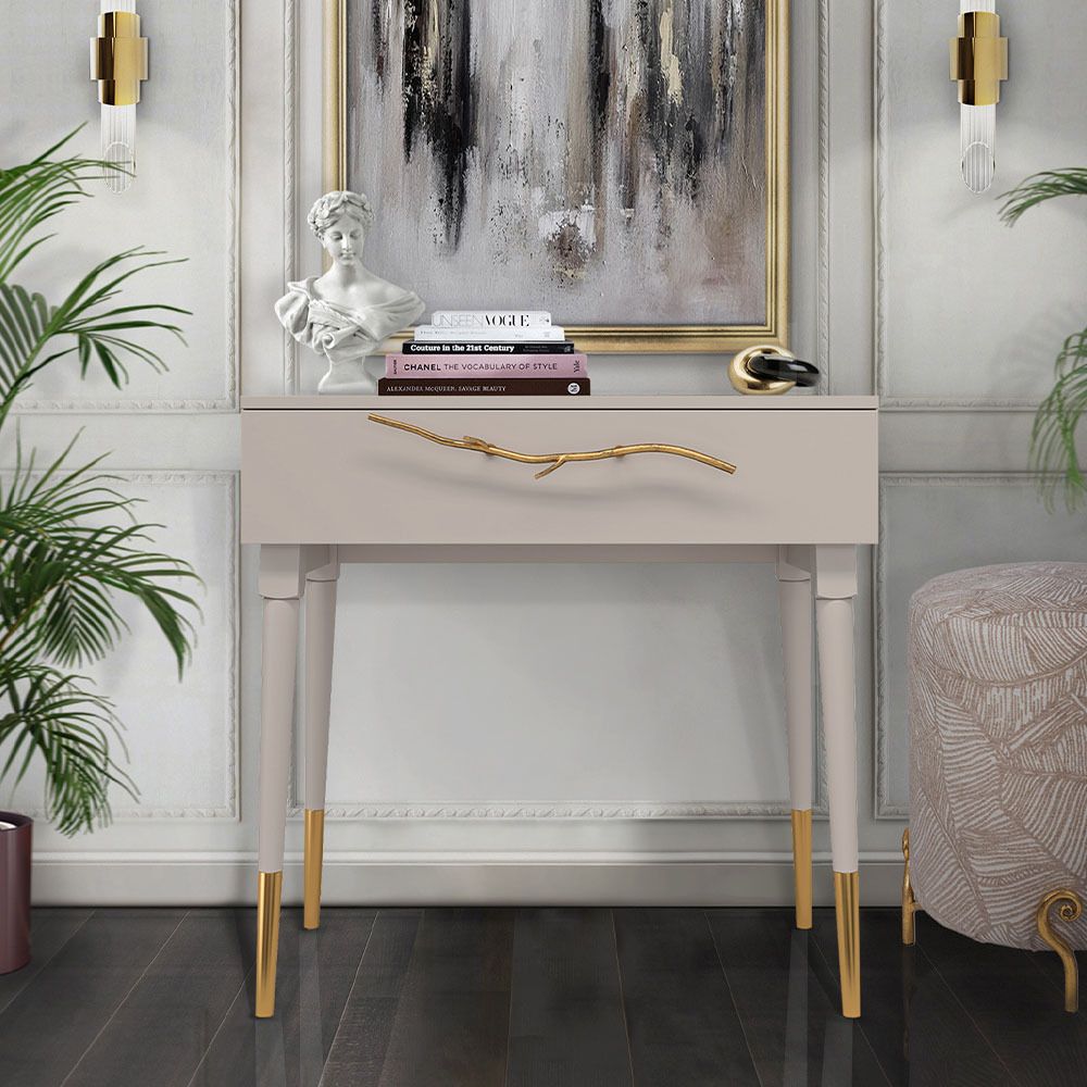 Консоль Арт Колор matte Стайл Голд Серый агат матовый