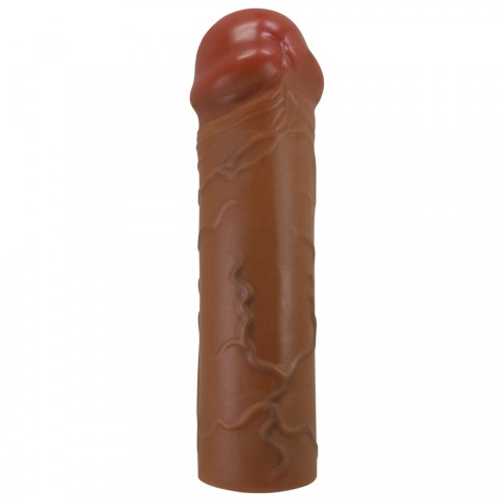 Реалистичная насадка на пенис Nile (16,5 см) коричневая