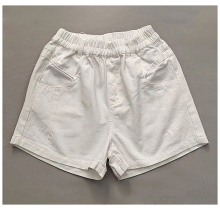 Шорты белые на резинке