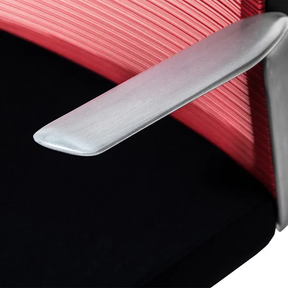 Кресло Hanson красная сетка, матовый алюминий