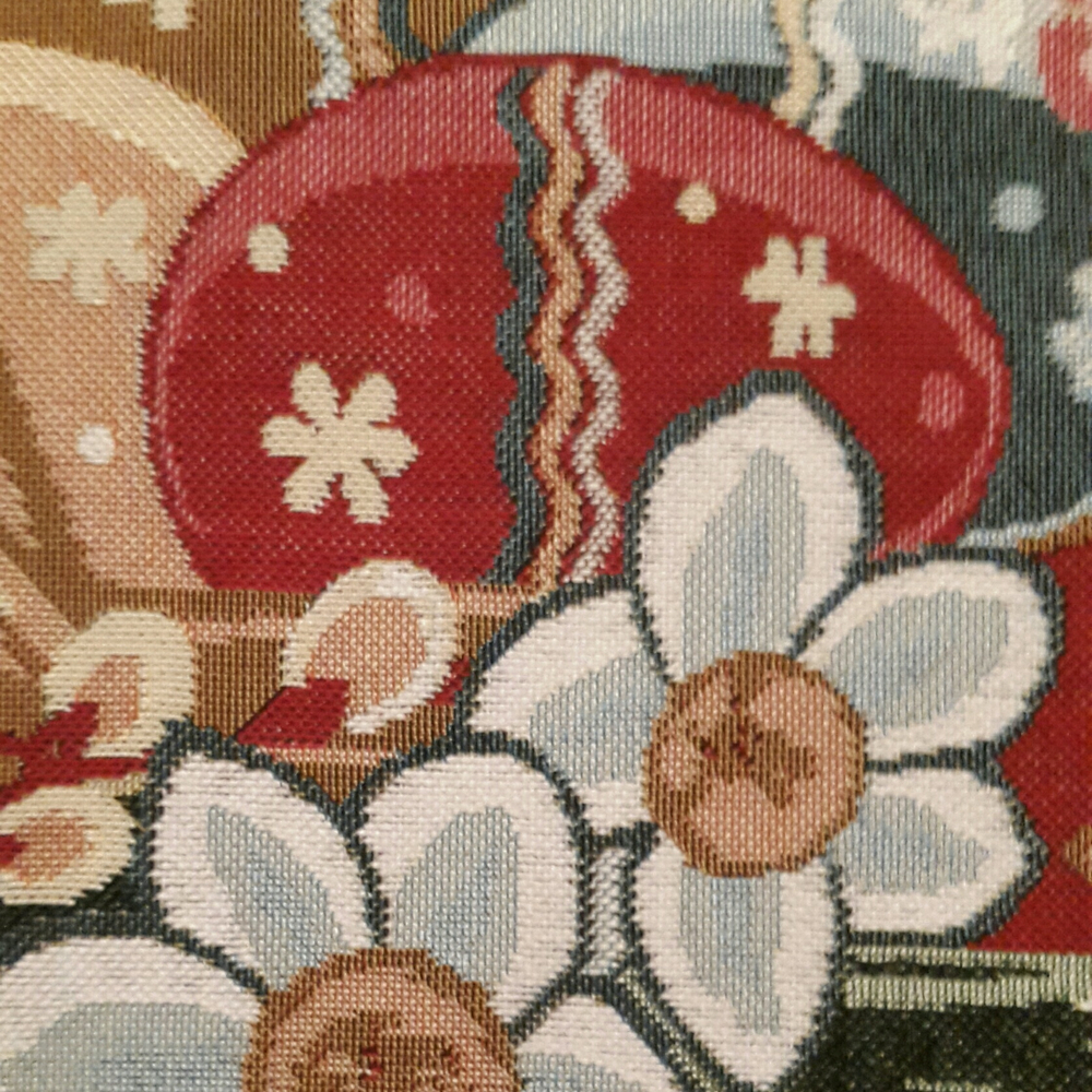 Декоративная гобеленовая салфетка Пасхальная корзина 40х40