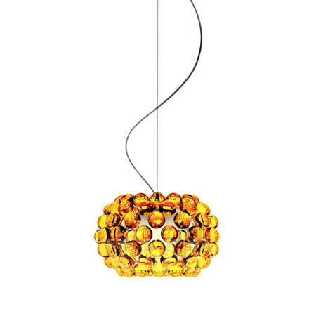 Pendant design lamp  CABOCHE piccola by Foscarini (Amber)