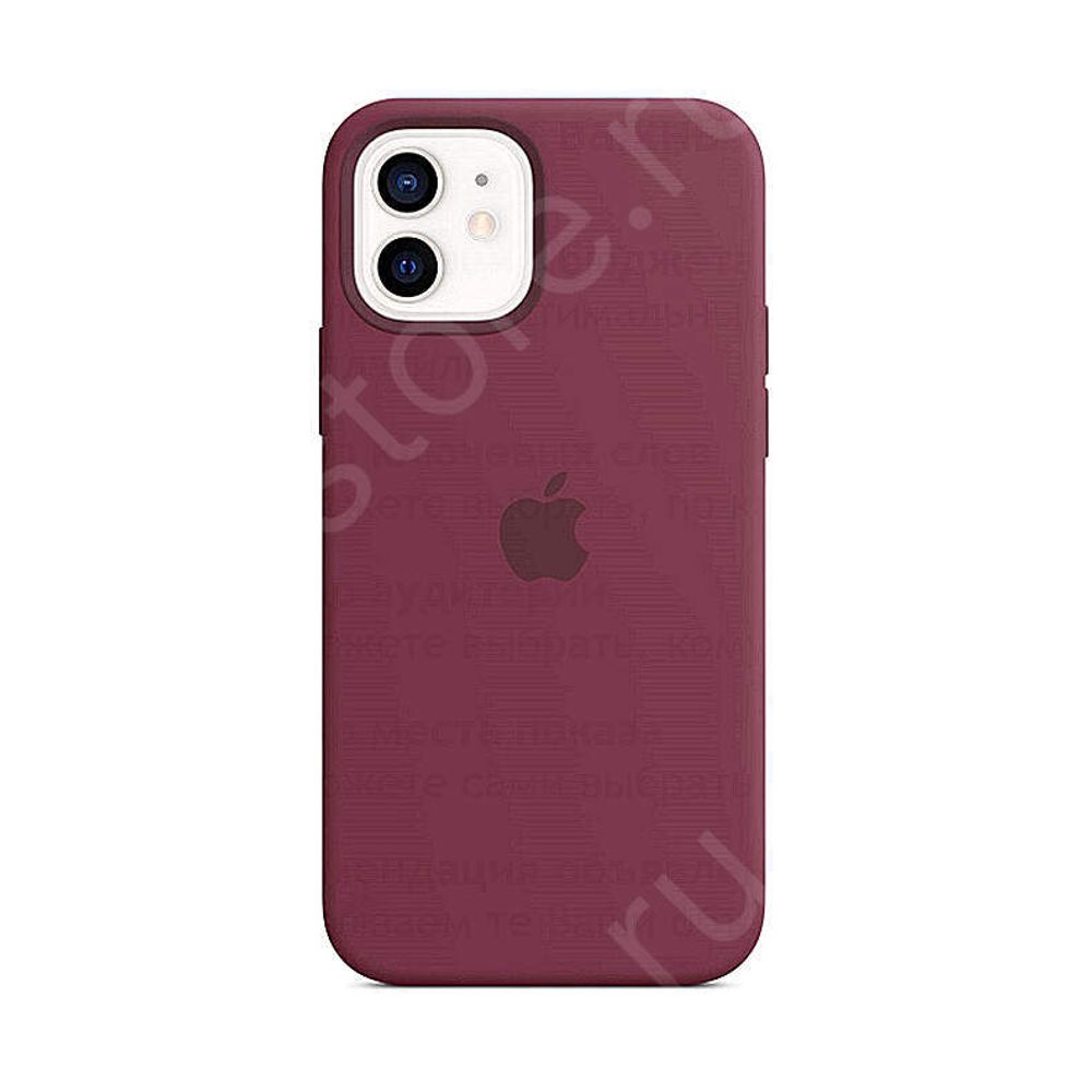 Чехол для iPhone Apple iPhone 12/12 Pro Silicone Case Maroon