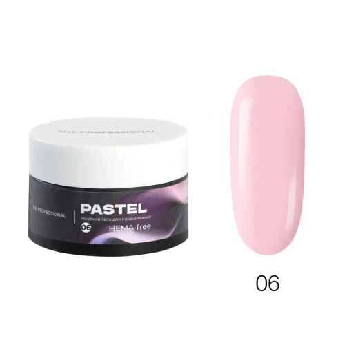 TNL Гель для наращивания Pastel жесткий, HEMA-Free №06, 30 мл